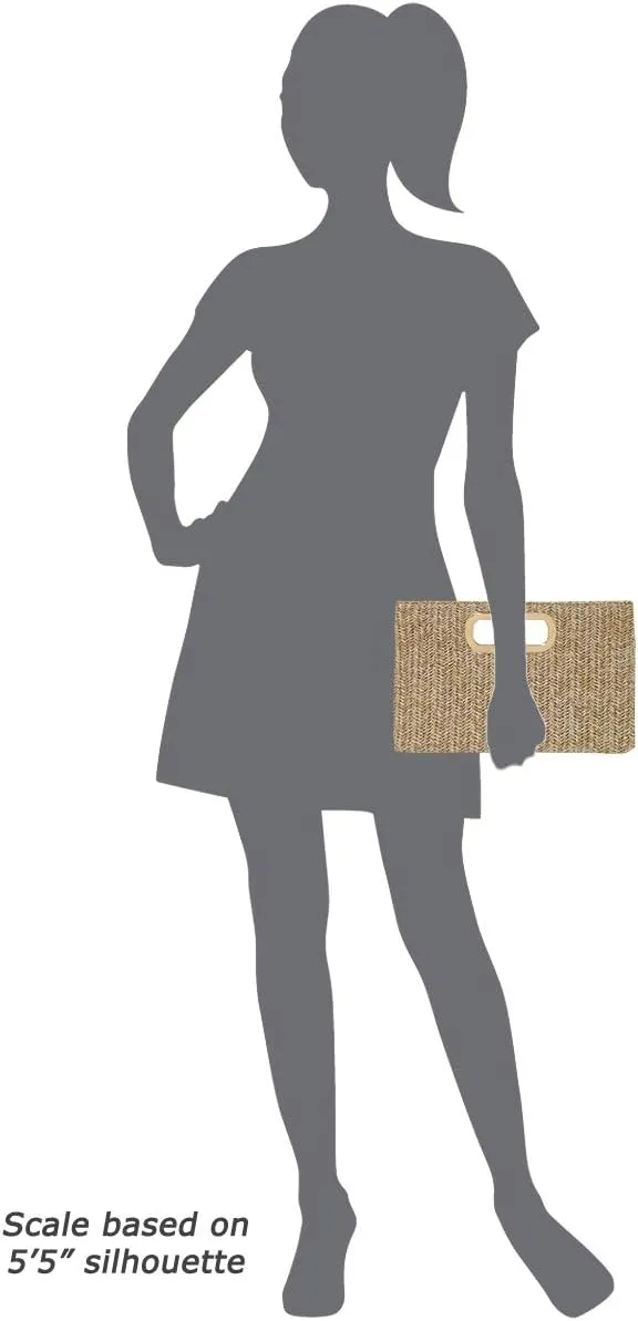 Top Handle Straw Clutch