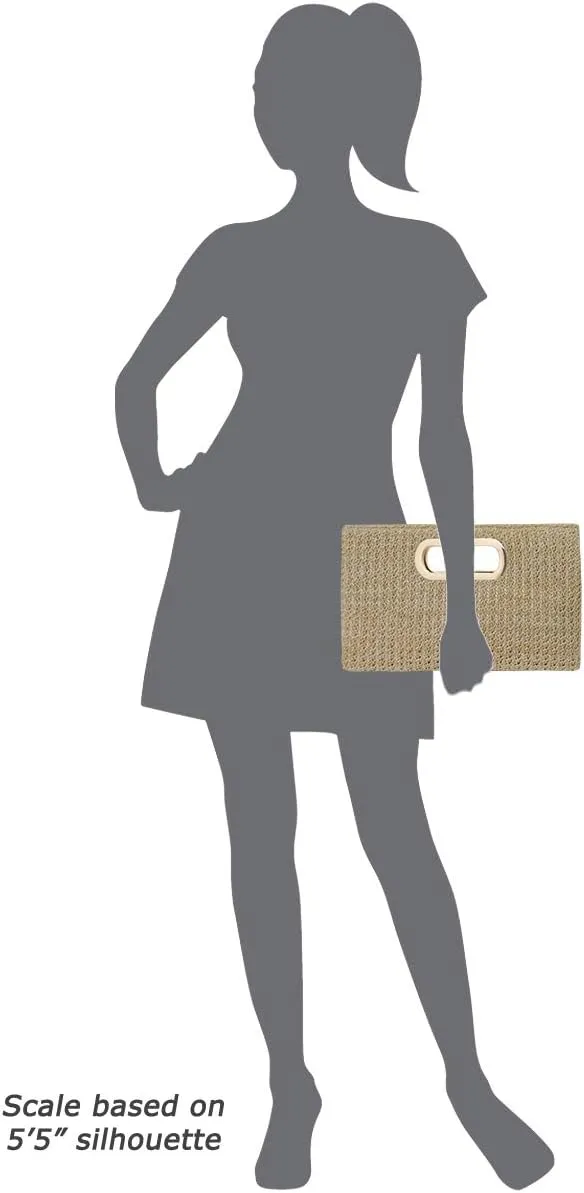 Top Handle Straw Clutch