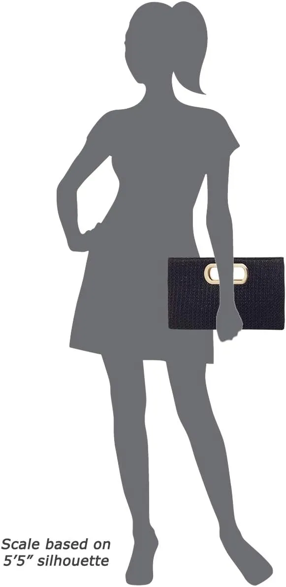 Top Handle Straw Clutch