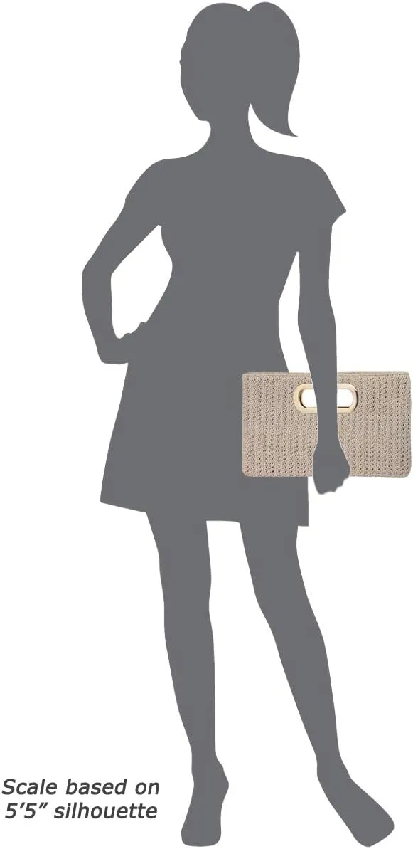 Top Handle Straw Clutch