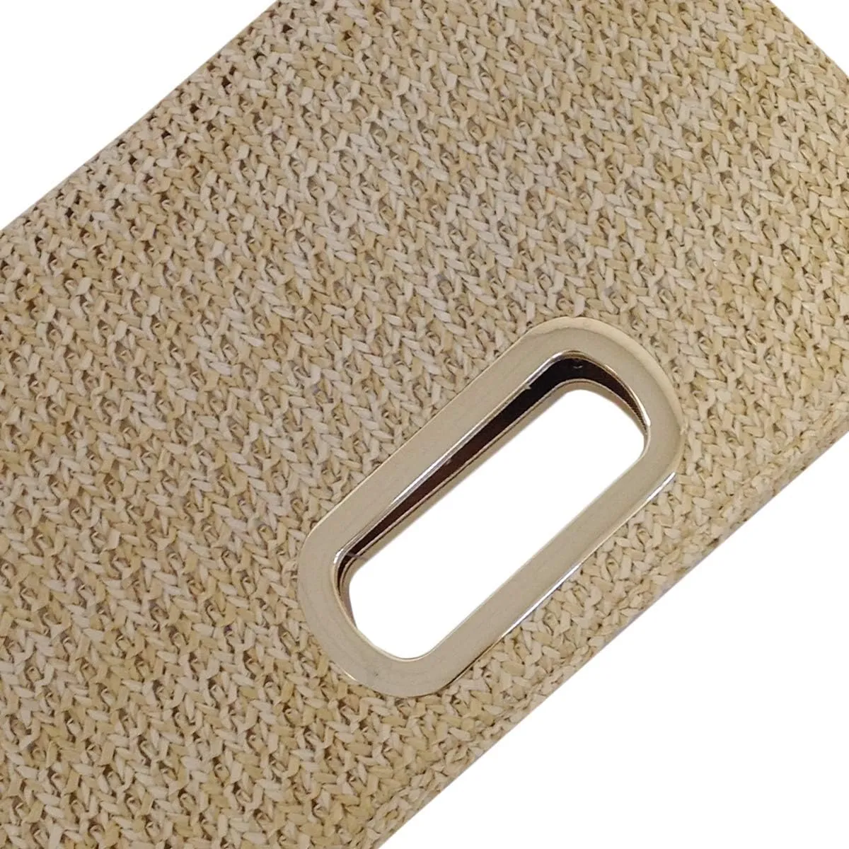 Top Handle Straw Clutch