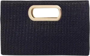 Top Handle Straw Clutch