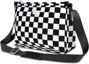 TOPDesign Lightweight Women Crossbody Bag, Shoulder Purse with Multiple Pockets, Triple Zip Handbag with Shoulder Strap