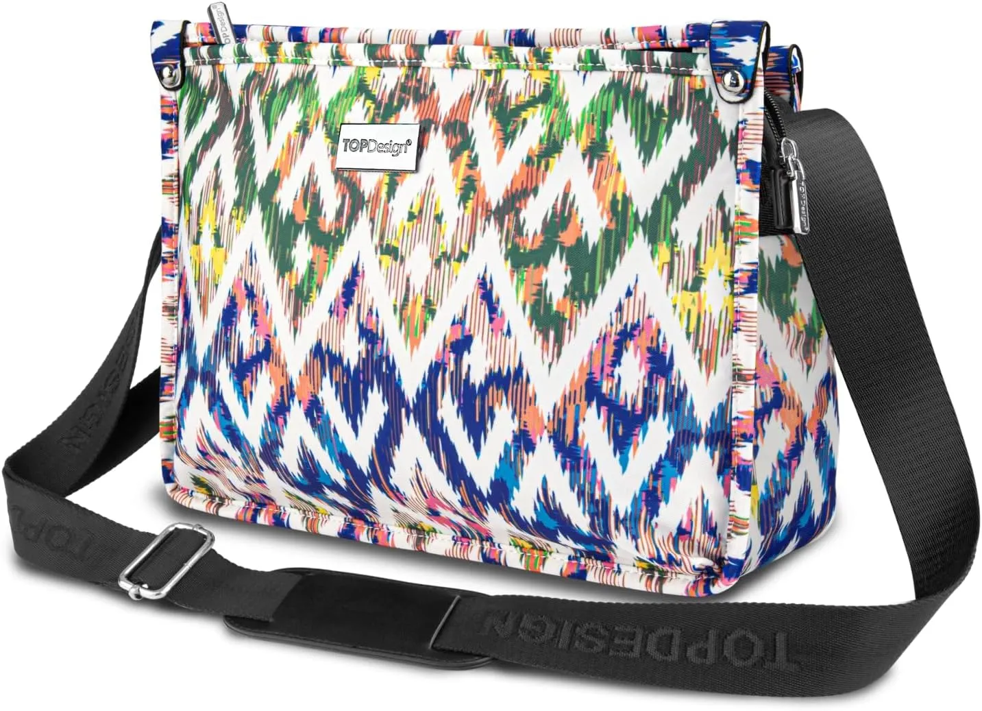 TOPDesign Lightweight Women Crossbody Bag, Shoulder Purse with Multiple Pockets, Triple Zip Handbag with Shoulder Strap