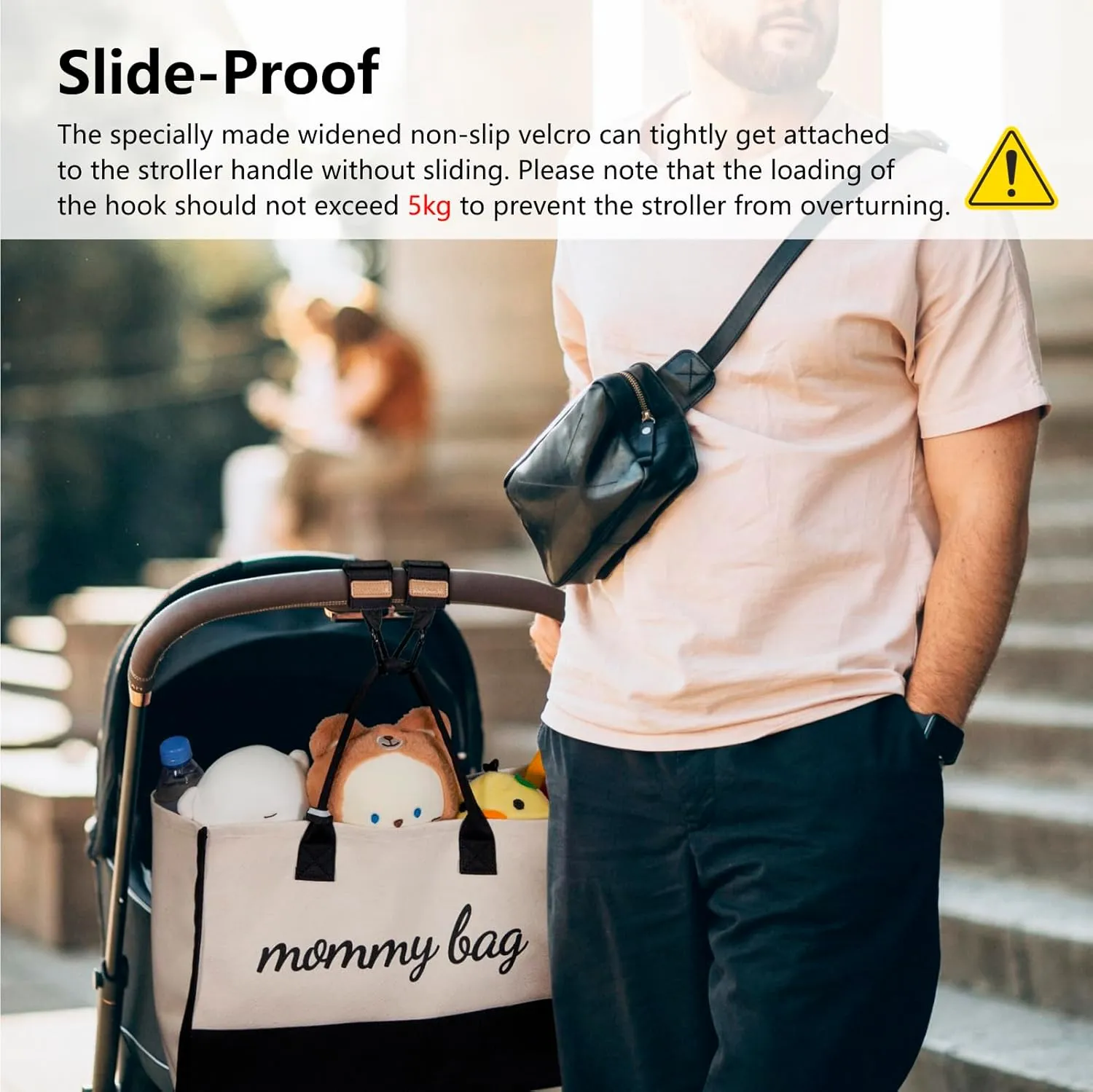 TOPDesign Universal Baby Stroller Organizer, Stroller Caddy with Detachable Mesh Bag & Heightened Insulated Cup Holders & Non-Slip Secure Hooks Accessories, Fits Most Strollers (Zoo)