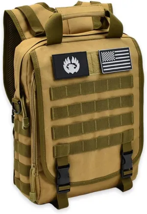 TORCH MOLLE Urban Commuter Backpack Laptop Bag Rucksack for Hiking Cycling Crossfit Light Rucking EDC Gear V2 (Desert)