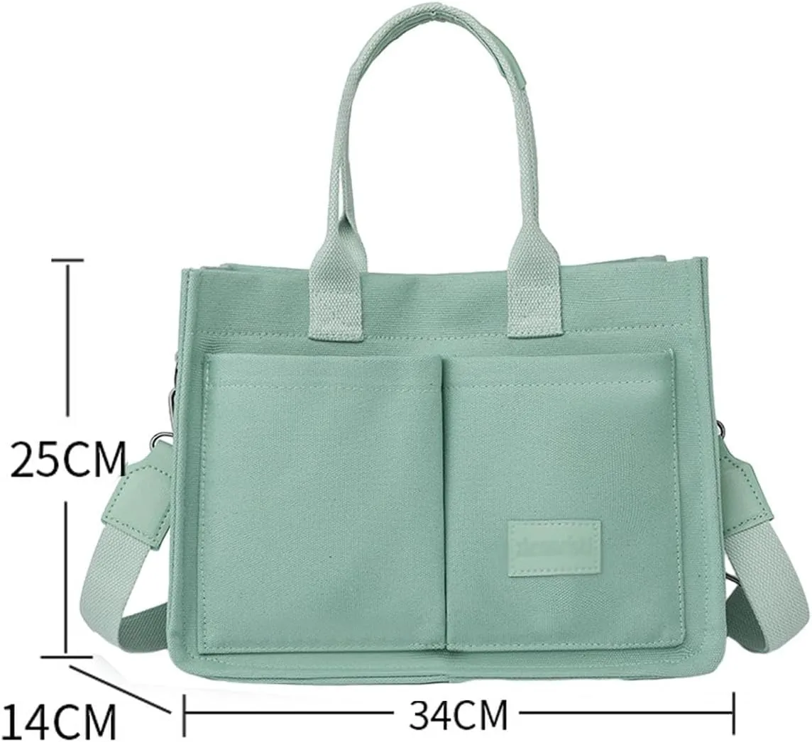 Tote Bag, Fashion Canvas Crossbody Bag, Large Capacity Portable Canvas Tote Bag Shoulder Bag For Women