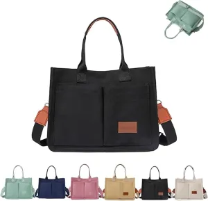 Tote Bag, Fashion Canvas Crossbody Bag, Large Capacity Portable Canvas Tote Bag Shoulder Bag For Women