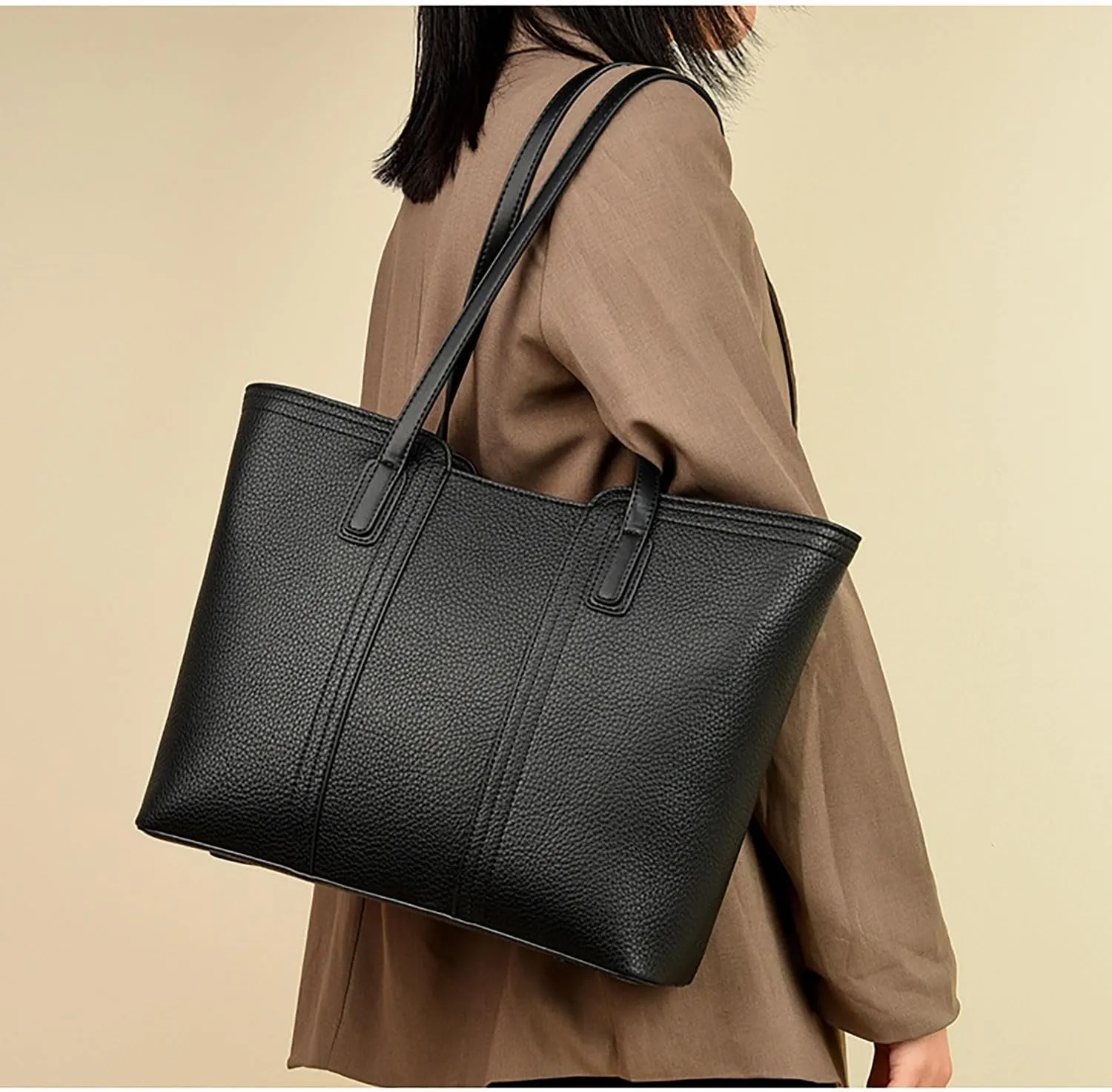 Tote Bag Faux Leather for Women Top Handle Satchel Purse
