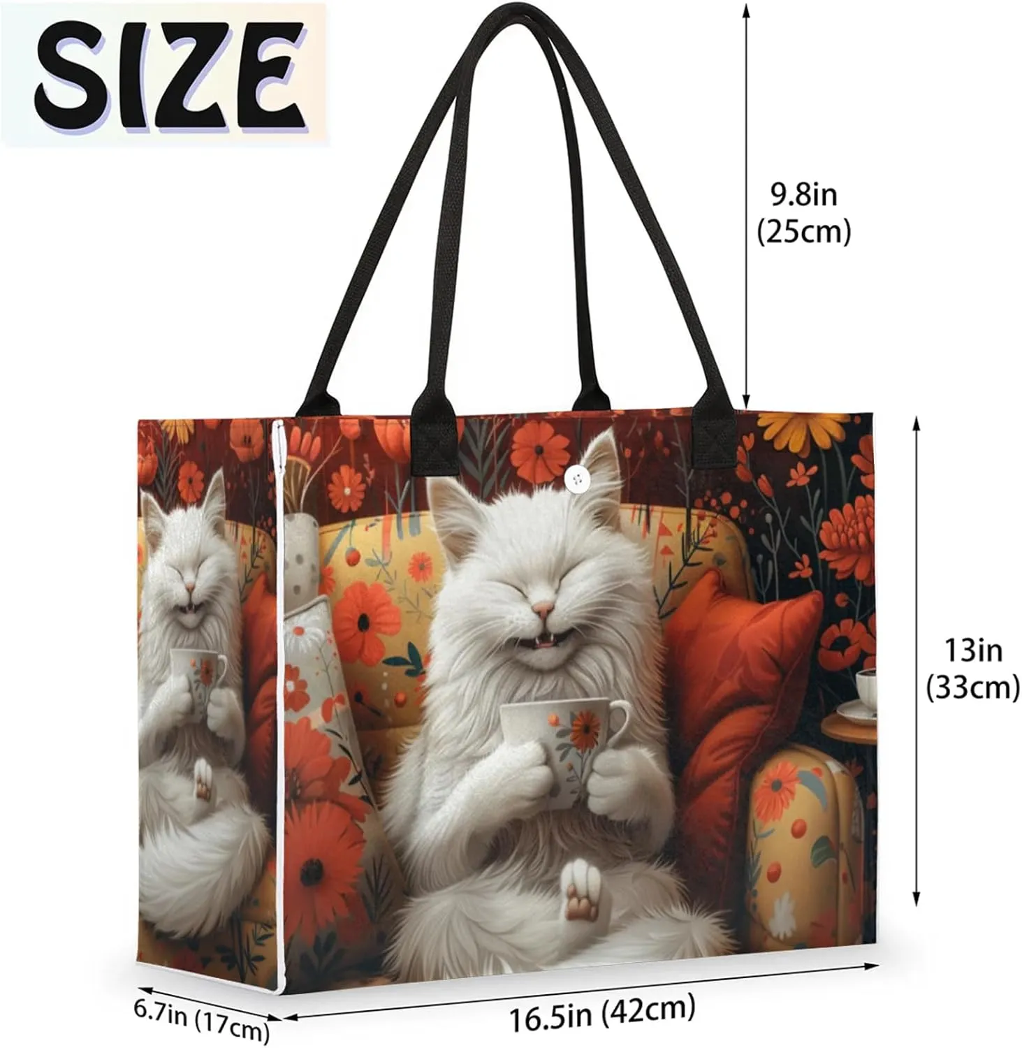 Tote Bag for Women Reusable Canvas Shoulder Bag