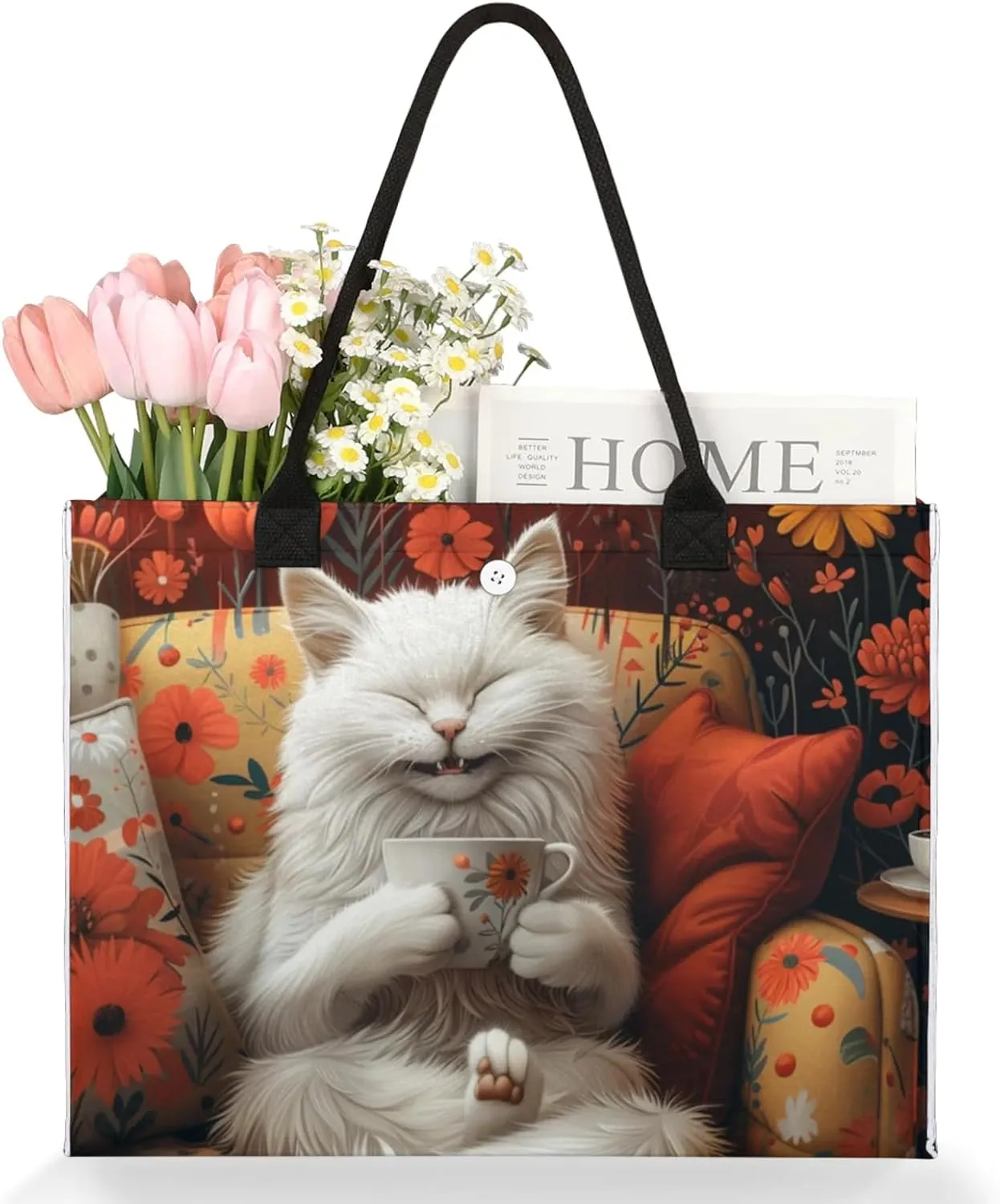 Tote Bag for Women Reusable Canvas Shoulder Bag