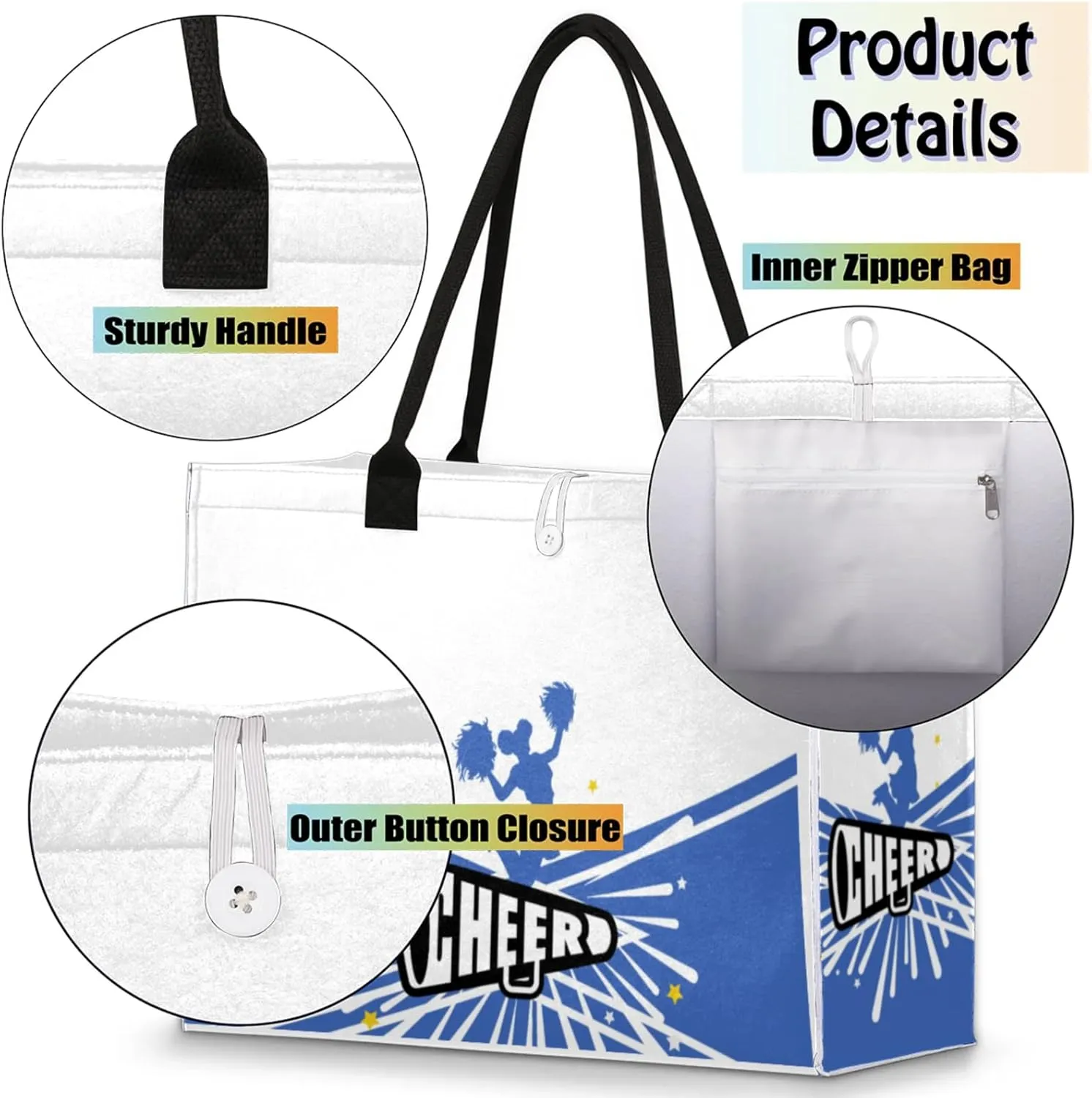Tote Bag for Women Reusable Canvas Shoulder Bag