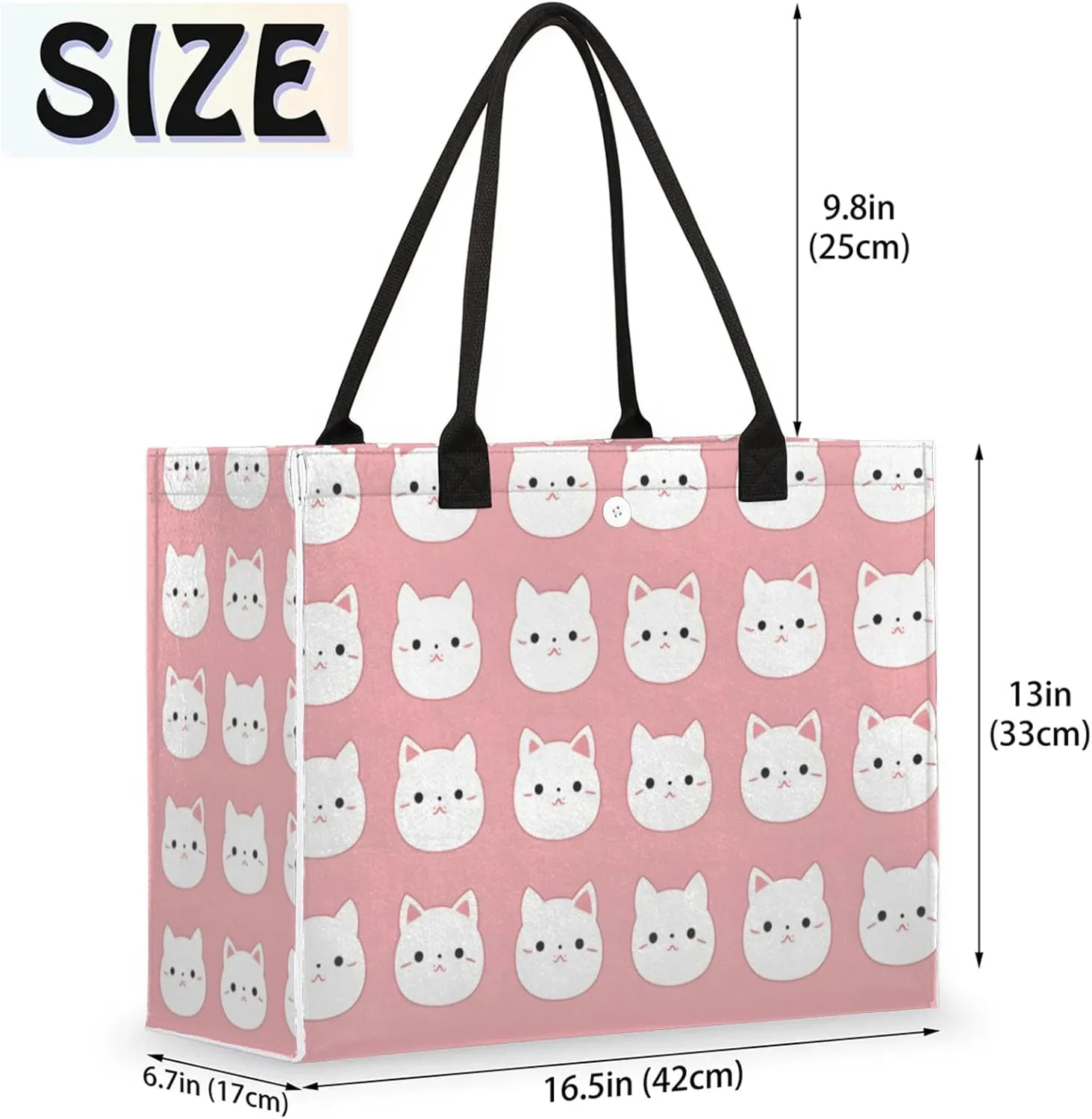 Tote Bag for Women Reusable Canvas Shoulder Bag
