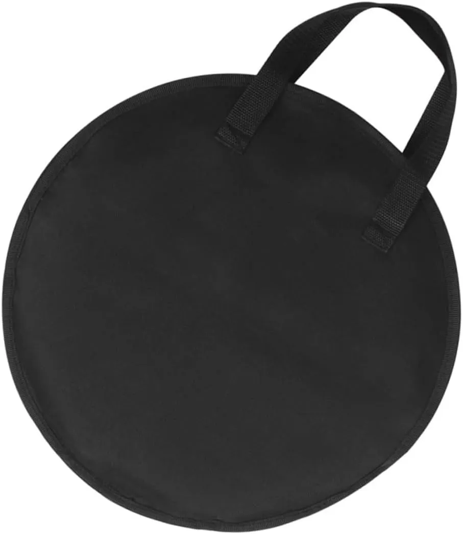 Toyvian 1pc 10-inch Dumb Drum Bag Drum Storage Bag Thickened Dumb Drum Cover Dumb Drum Zipper Bag Dumb Drum Carrier Thickened Sponge Storage Bag Tambourine Bag Oxford Cloth Round Container