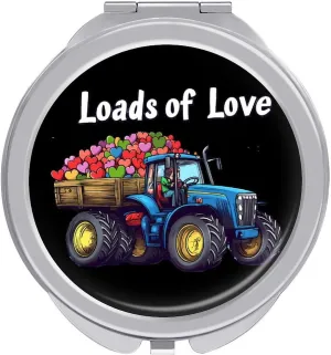 Tractor Loads of Love Rainbow LGBT Compact Makeup Mirror Mini Foldable Cosmetic Mirror Portable Travel Mirror for Purse Pocket