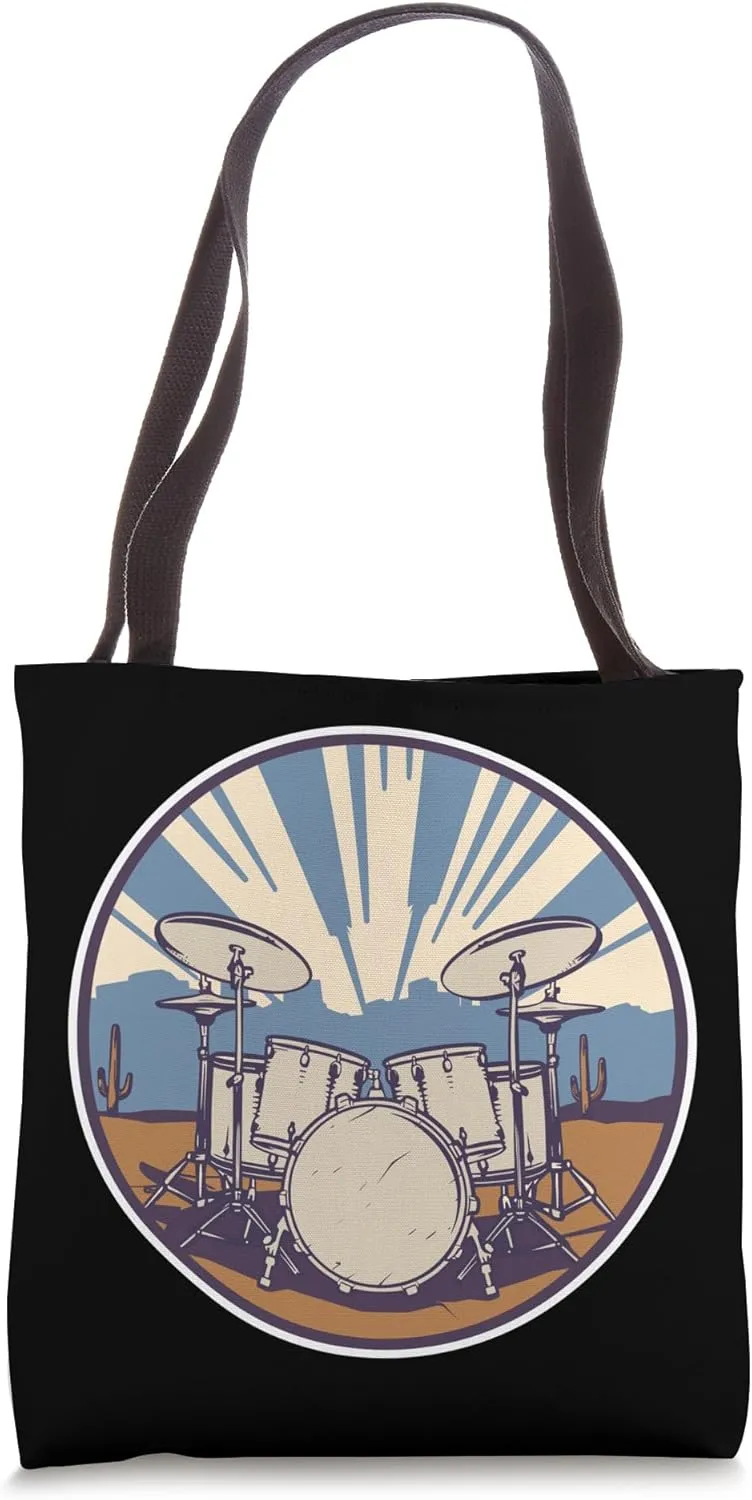 Trap Set Graphic Music Lover Tote Bag