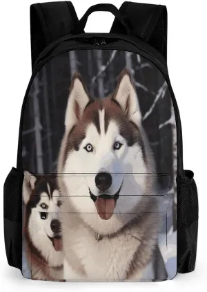 Travel Backpack Lightweight Laptop Backpack Personalized Huskies Casual Backpacks For Men Womens