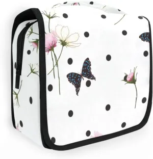 Travel Toiletry Bag Cosmetic Bag Cute Wildlife Flowers Portable Hanging Cosmetic Case Traveling With Leakproof Compartment Makeup Toiletries Cosmetic Organizer for Women Men