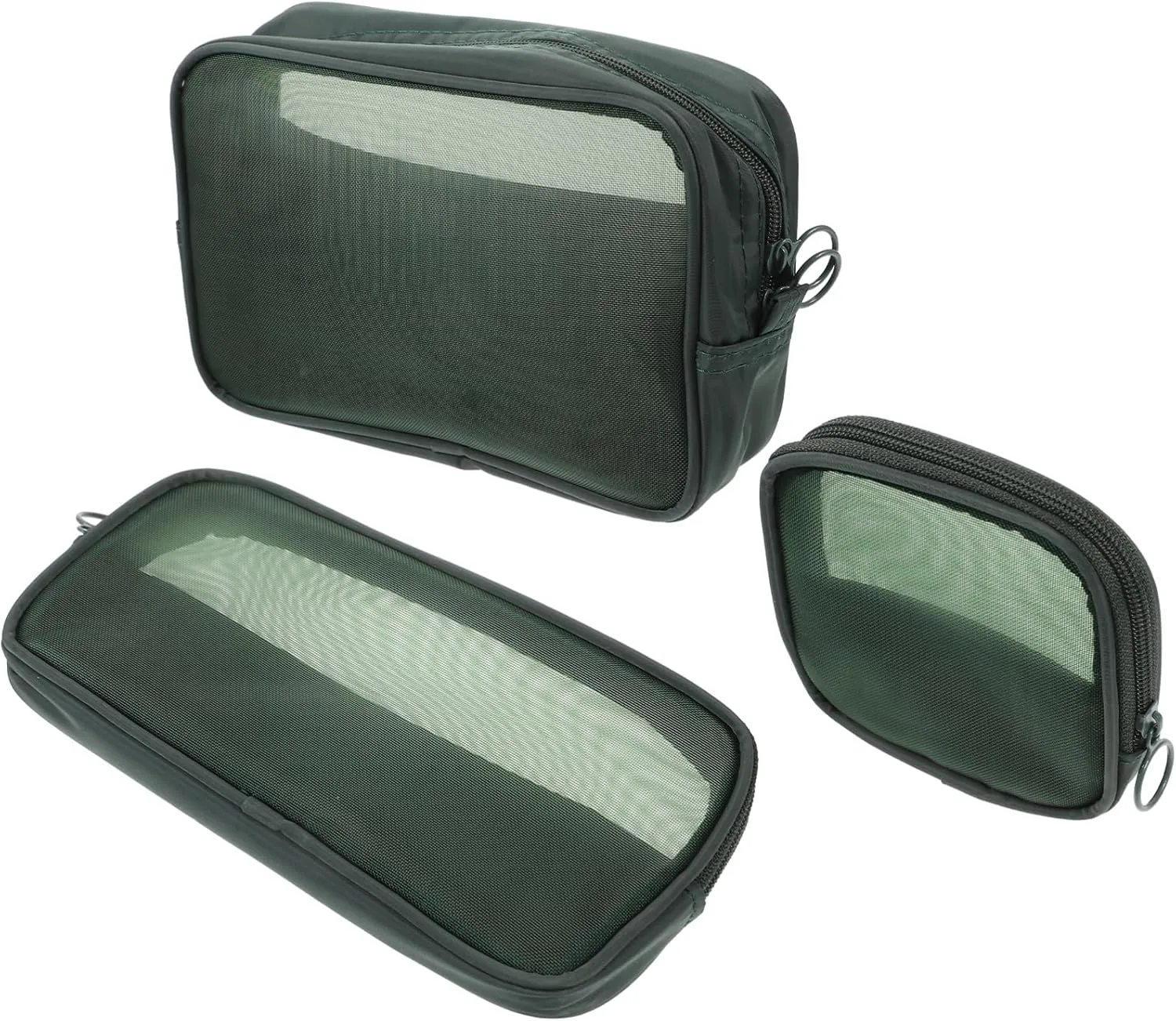 Travel Toiletry Bag for Women 3 Pack Mesh Makeup Bags Portable Cosmetic Storage