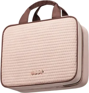 Travel Toiletry Bag with Hanging Hook, TSA Approved Makeup Cosmetic Bag, Travel-Size Accessories, Travel Organizer for Full-Sized essentials(Pink), 060101-PK