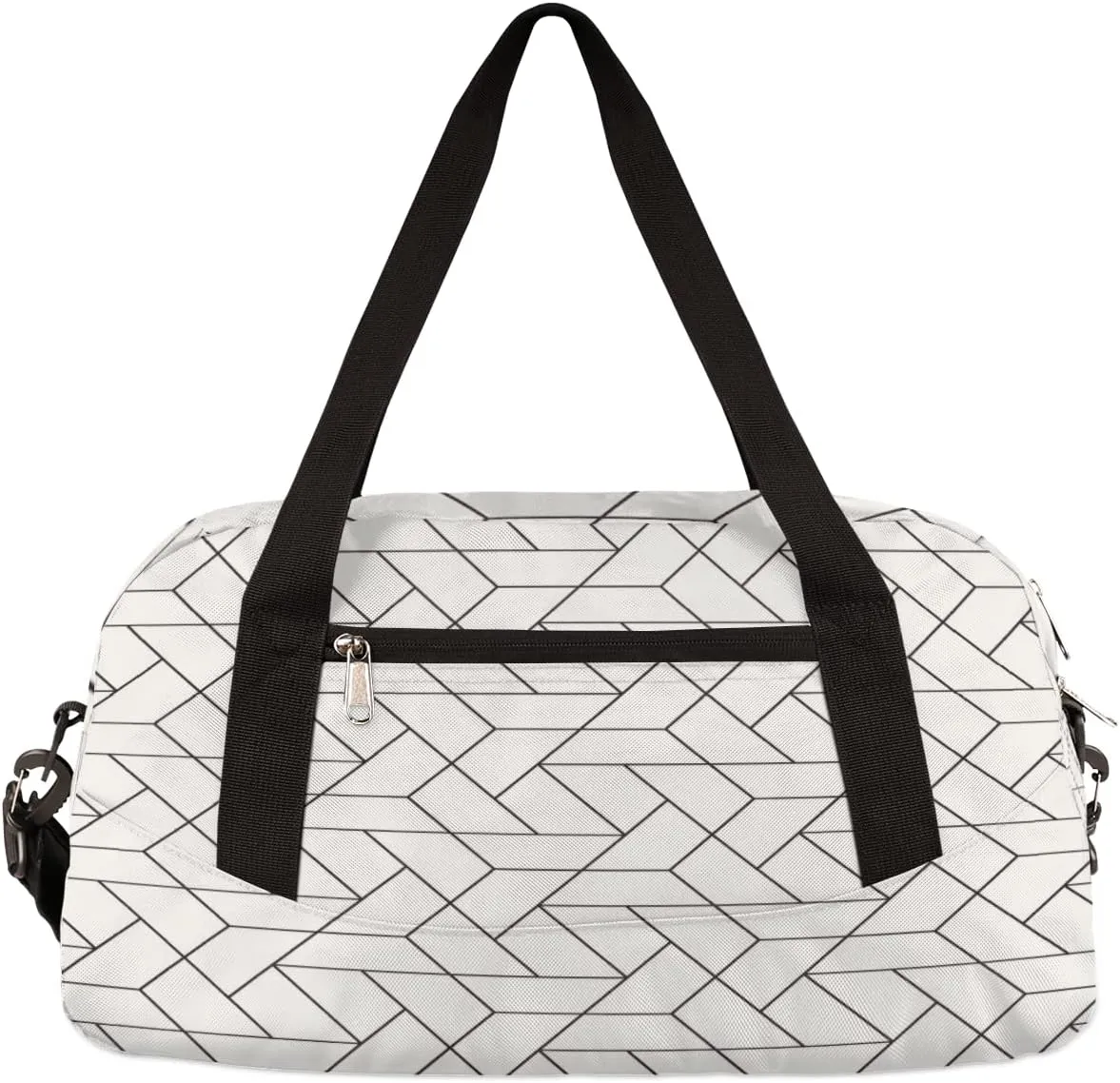 Triangular Grid Kids Duffle Bag for Boys Girls,Geometric Sport Gym Bag Kids Carry On Size Ideal for School Practice Ballet Weekender Travel Duffel Bag