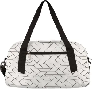 Triangular Grid Kids Duffle Bag for Boys Girls,Geometric Sport Gym Bag Kids Carry On Size Ideal for School Practice Ballet Weekender Travel Duffel Bag