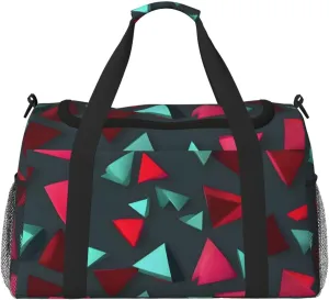 Triangular Pattern Hand Travel Bag.Fashionable Design, Large Storage Capacity, Suitable For Business Trips And Short Trips.