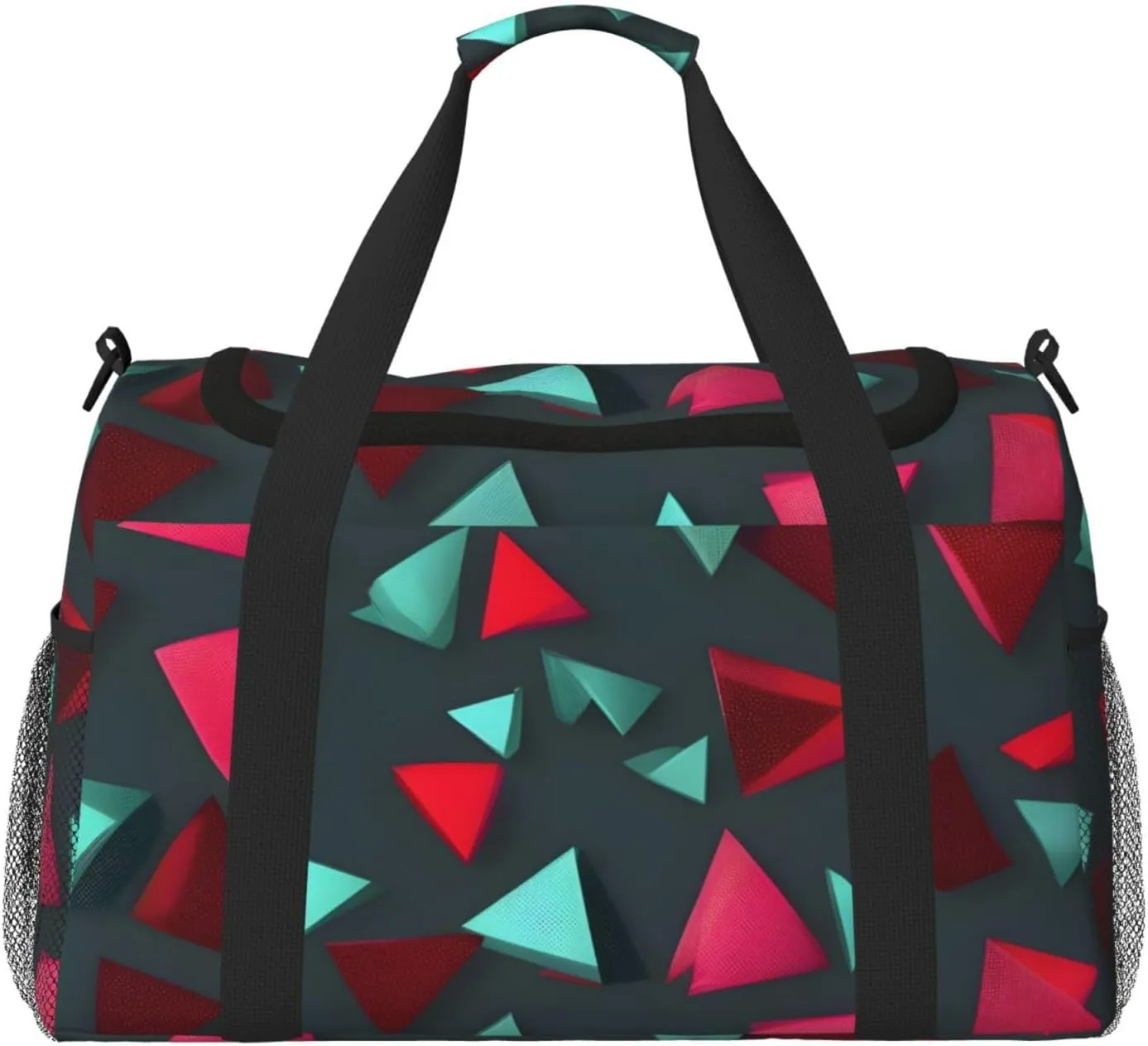 Triangular Pattern Hand Travel Bag.Fashionable Design, Large Storage Capacity, Suitable For Business Trips And Short Trips.