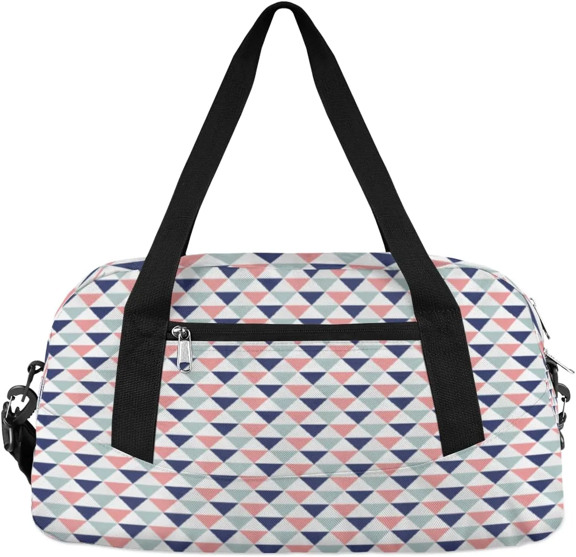 Triangular Pattern Kids Duffle Bag for Boys Girls Overnight Travel Bag Kids Duffel Bags Ballet Weekender Bag for School Gym Sport Sleepover Carry On Bag