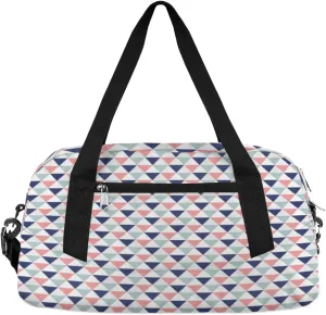 Triangular Pattern Kids Duffle Bag for Boys Girls Overnight Travel Bag Kids Duffel Bags Ballet Weekender Bag for School Gym Sport Sleepover Carry On Bag