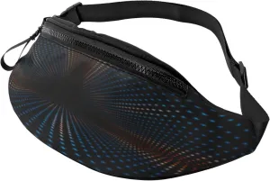 Triangular Polka Dots Tunnel Fanny Pack, Crossbody Waist Packs for Women Men Waist Bags with Adjustable Strap for Travel Running Hiking Sport