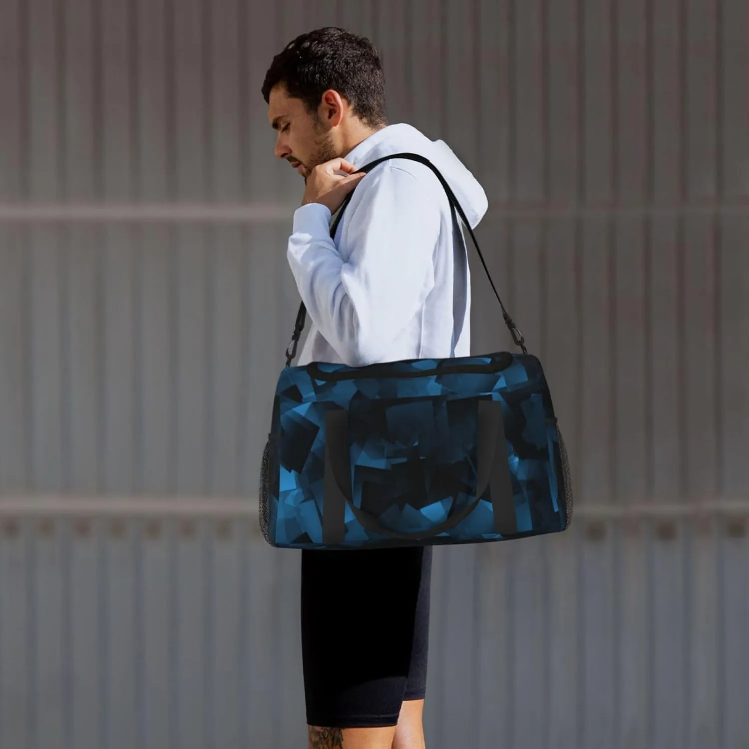 Triangular Space Travel Duffel Bag Large Foldable Waterproof Overnight Bag For Beach Swim Bags Pool Sports Gym