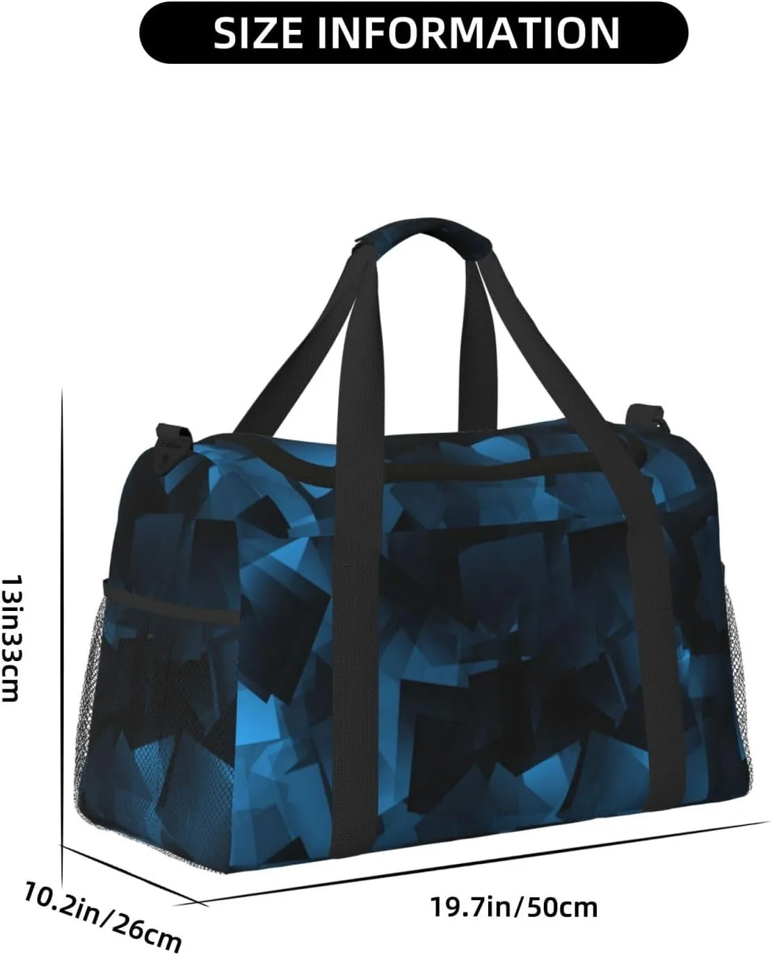 Triangular Space Travel Duffel Bag Large Foldable Waterproof Overnight Bag For Beach Swim Bags Pool Sports Gym