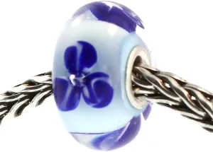 TROLLBEADS Authentic Glass 61156 Light Blue Flower