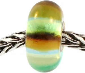 TROLLBEADS Authentic Glass 61348 Green Rainbow