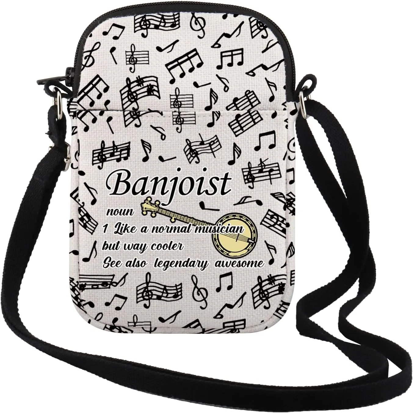 TSOTMO Banjoist Bag Banjo Gift Bluegrass Drum Musical Instrument Gift Banjoist Musician Definition Crossbody Bag