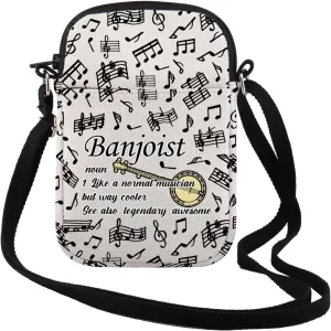 TSOTMO Banjoist Bag Banjo Gift Bluegrass Drum Musical Instrument Gift Banjoist Musician Definition Crossbody Bag