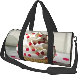 Twister Polka Dots Print Round Large Capacity Travel Luggage Bags,Men's and Women's Hand-Held Travel Clothing Bags