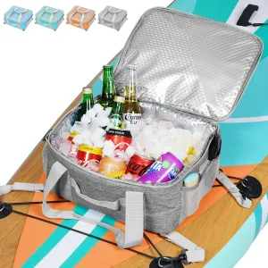 Uboway Paddle Board Accessories - Large Paddle Board Cooler with Side Pouches for Water Bottles, Waterproof SUP Cooler Deck Bag with Top Mesh Pocket, Paddle Board Cooler Bag, Insulated Kayak Cooler