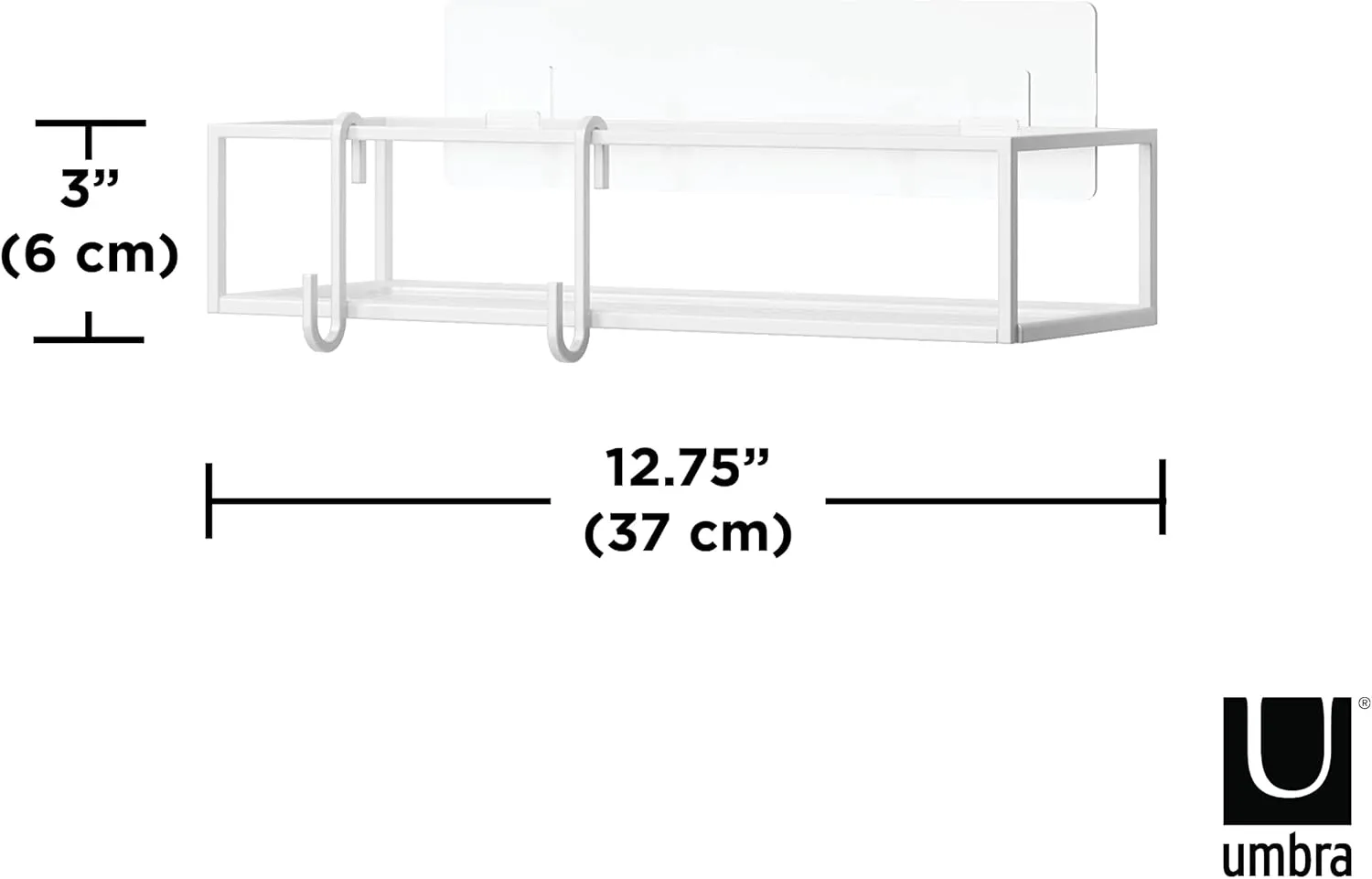 Umbra Cubiko Shower Bin Caddy Set, White