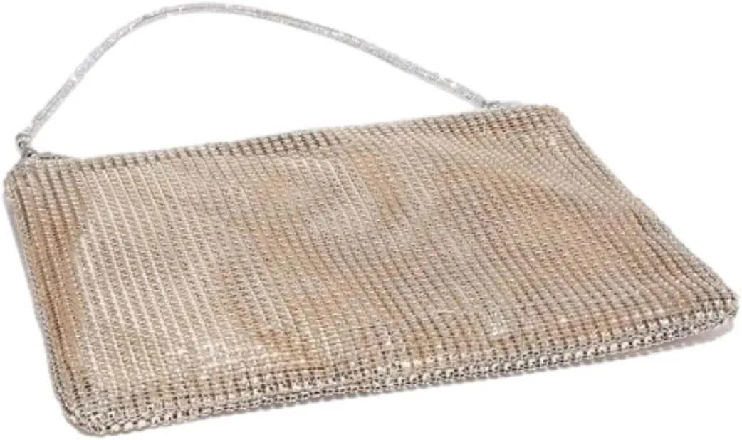 UMREN Rhinestone Hobo Bags for Women Chic Evening Handbag Sparkly Crystal Cluth Purse for Party Club Wedding