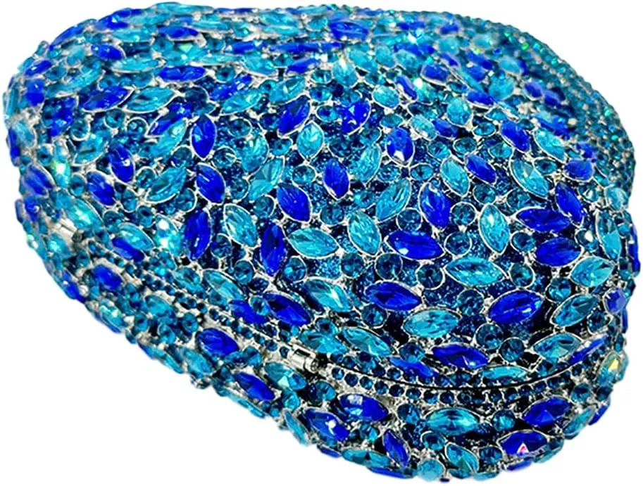 UMREN Women Glittering Luxury Crystal Evening Bag Rhinestone Clutch Purse Diamond Handbag Wedding Clutch Bag for Prom Party