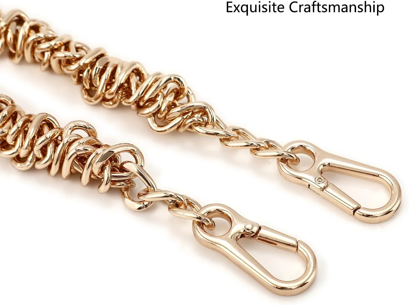 Unique Metal Bag Chains Purse Handles Shoulder Strap Replacement Accessories Charms for Handbags(Gold 23 Inch)