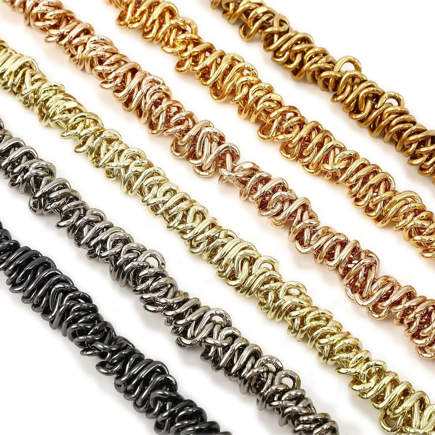 Unique Metal Bag Chains Purse Handles Shoulder Strap Replacement Accessories Charms for Handbags(Gold 23 Inch)