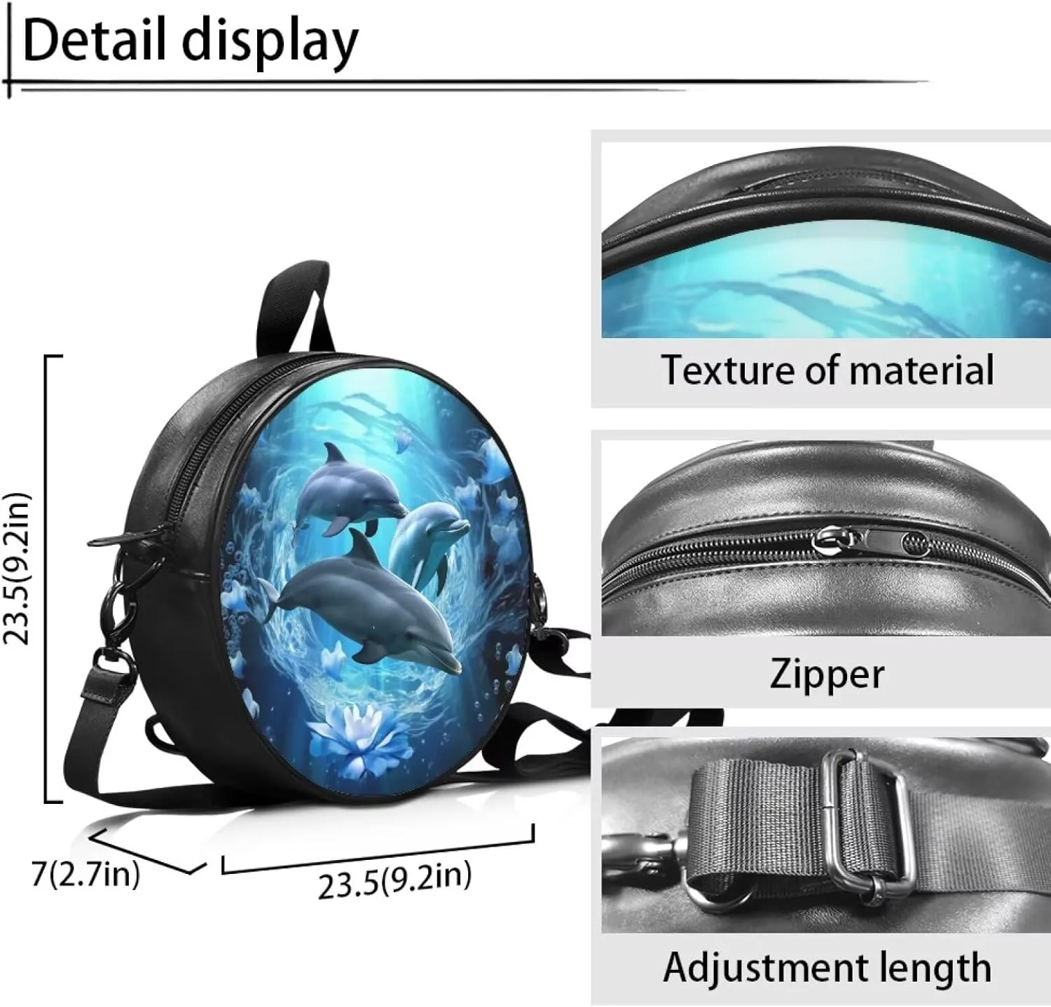 Upetstory Small Crossbody Round Purse for Women Teen Girls Shoulder Bag