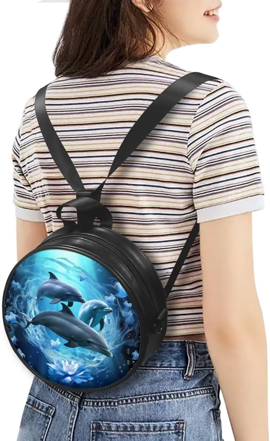 Upetstory Small Crossbody Round Purse for Women Teen Girls Shoulder Bag