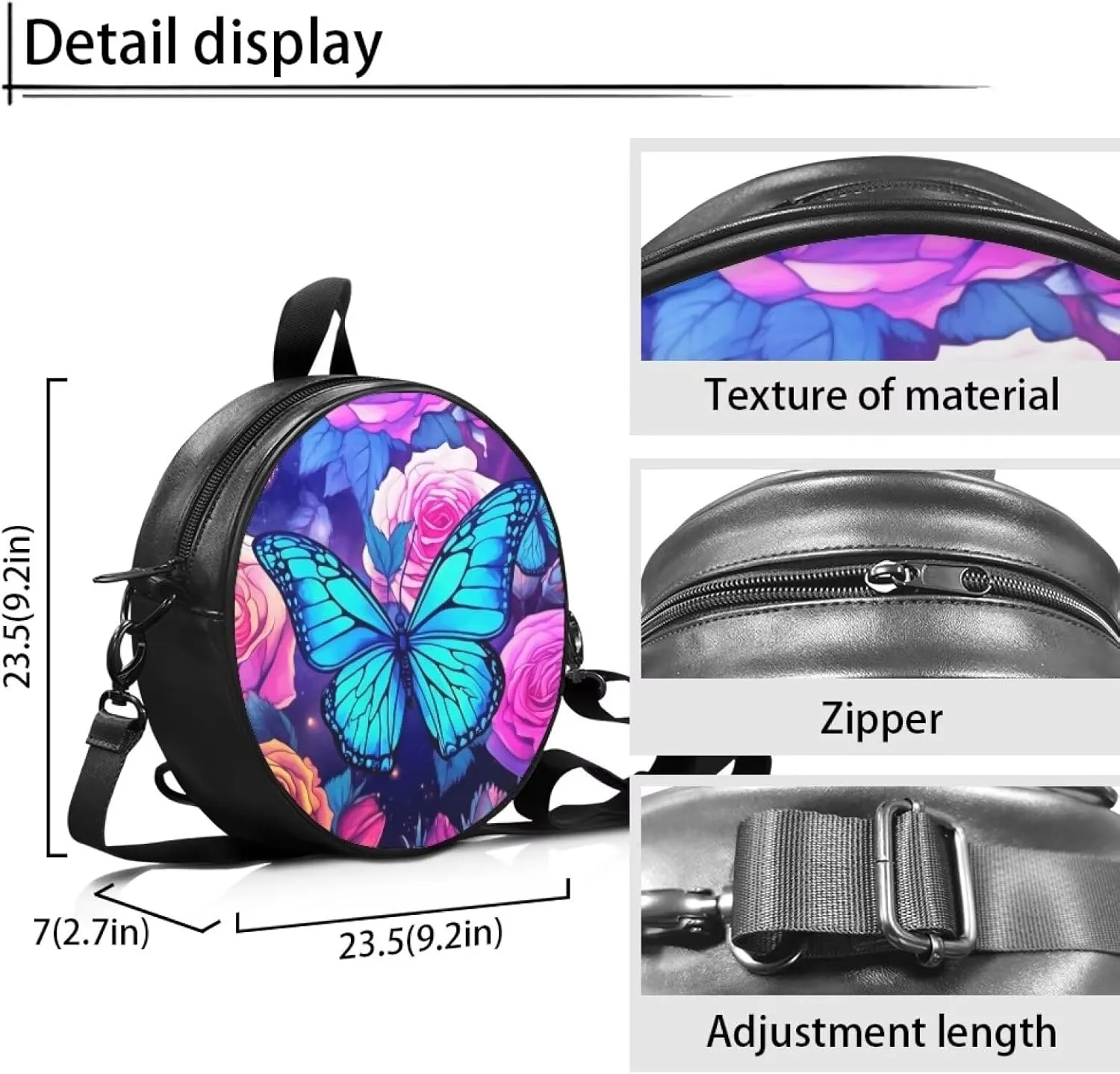 Upetstory Small Crossbody Round Purse for Women Teen Girls Shoulder Bag