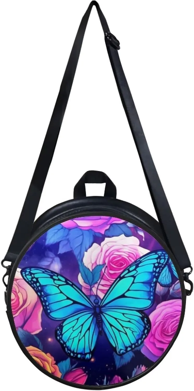 Upetstory Small Crossbody Round Purse for Women Teen Girls Shoulder Bag