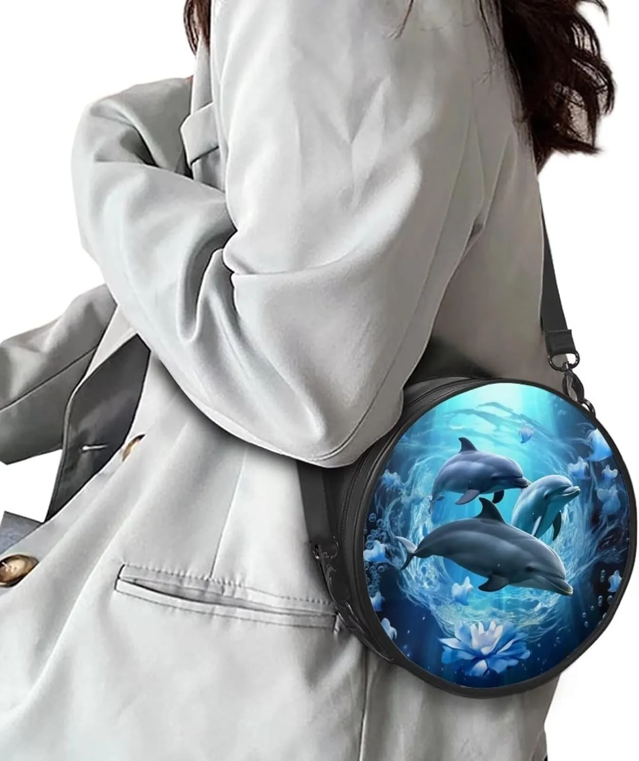 Upetstory Small Crossbody Round Purse for Women Teen Girls Shoulder Bag