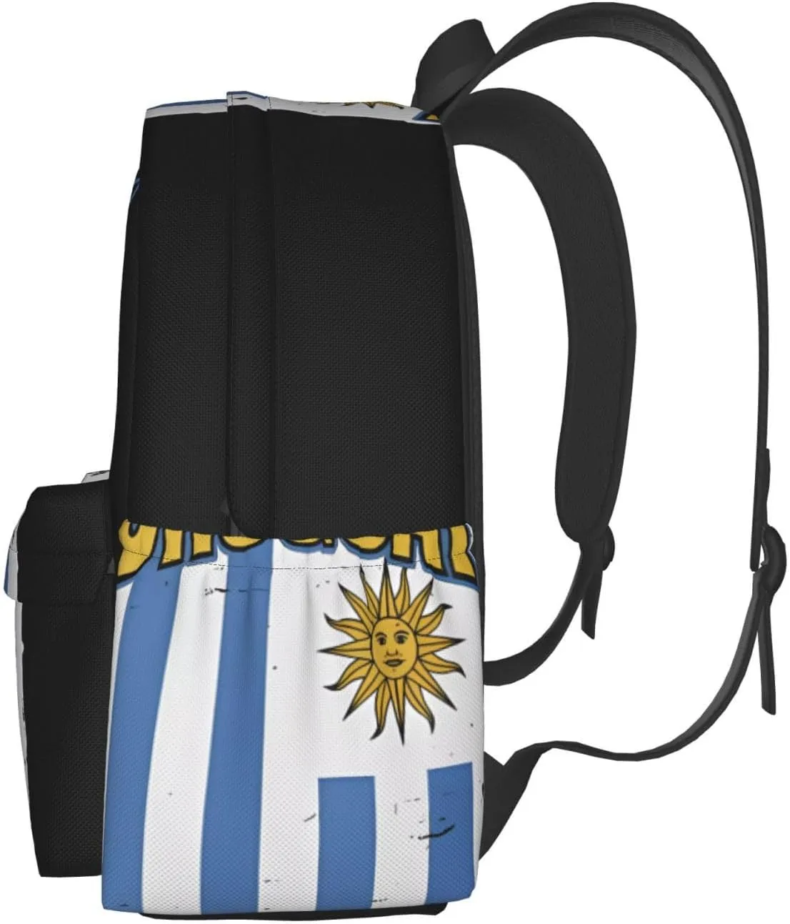 Uruguay Uruguayan Flag Casual Backpack Large Capacity Travel Backpacks Laptop Daypack Commuter Rucksack Adjustable Strap Sports Bags for Hiking Biking